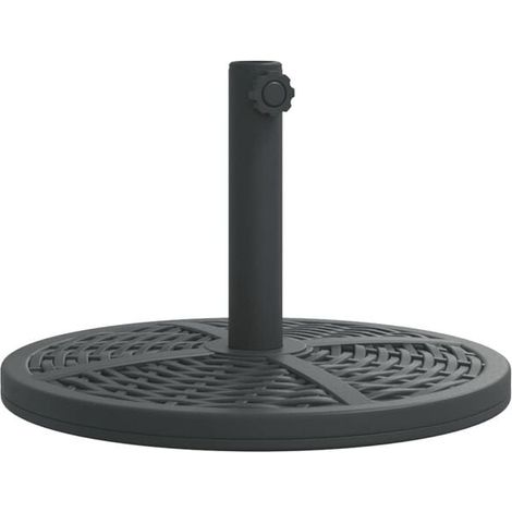 Base de parasol adaptée aux tiges de parasol de 38/48 mm de diamètre, 12 kg, ronde. (1/5)