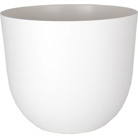 Pot Havana 40cm Blanc Granite Design Naturel, Résistance Et Légèreté - Artevasi
