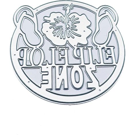 Slipper Zone Buchstabenkreis-Metallstanzformen Prägeschablone DIY Scrapbooking Grußkartenherstellung Albumvorlage Stanzformen Stanzform Dekoration Bastelarbeiten