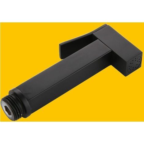 Pistolet Pulvérisateur de Bidet à Main Laiton Carré Kit Douchette WC Hygiène Montage Mural Eau Froide Toilette Bidet Spray Set avec Tuyau Douchette à Main Bidet,B Set (1/5)