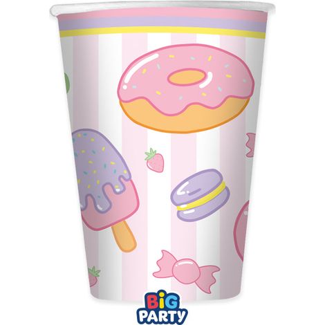 Big Party Bicchieri Carta Sweety 250 Cc Cf 6 Pz Multicolor