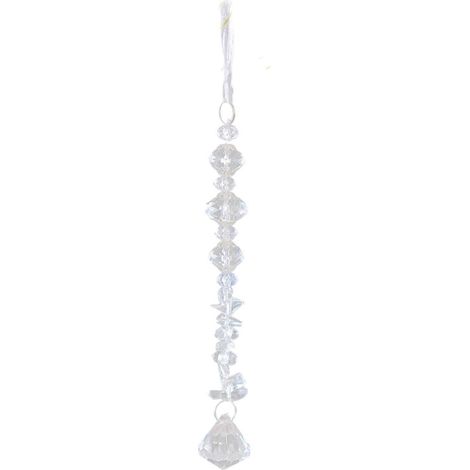 Transparente Acryl-Schneeflocke, bruchsicher, zum Aufhängen, Weihnachtsbaumschmuck, mehrfarbig (1/5)