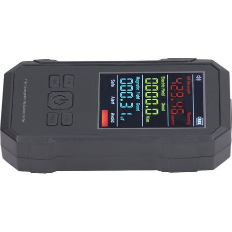 Détecteur de Rayonnements, Compteur EMF Numérique Noir à Affichage Led, Portable, Alerte Niveau Champ Électrique RF et Magnétique, Geiger (1/5)
