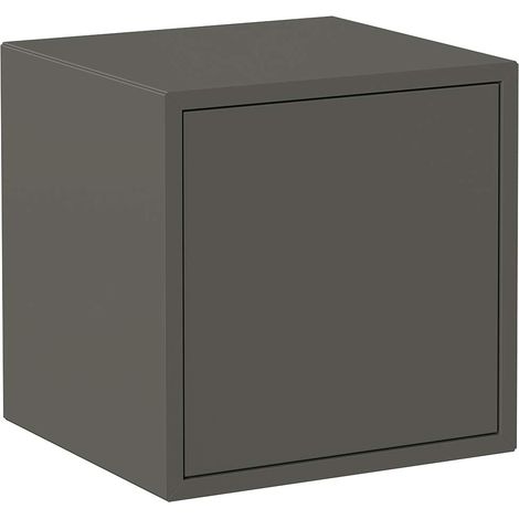 Iconico Home QBE Cubo da parete, con anta apertura a pressione, Ingresso, Soggiorno, Camera da letto, Cameretta ragazzi, Studio, 37,5x35xh37,5 cm, Grigio scuro (1/4)