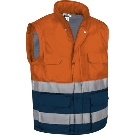 Chaleco de alta visibilidad BERGEN XXL Naranja flúor / Azul marino