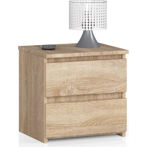 Nachttisch AKORD CL2 in der Farbe Sonoma-Eiche mit 2 Schubladen B40 x H40 x T35 cm (1/5)