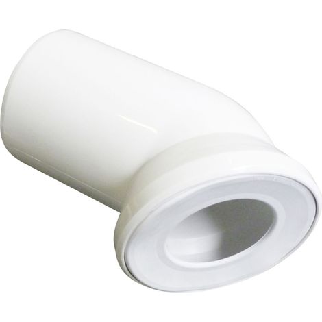 Wisa WC-Anschlußbogen Uni 45° weiß, 23 cm Spülrohre & Abläufe