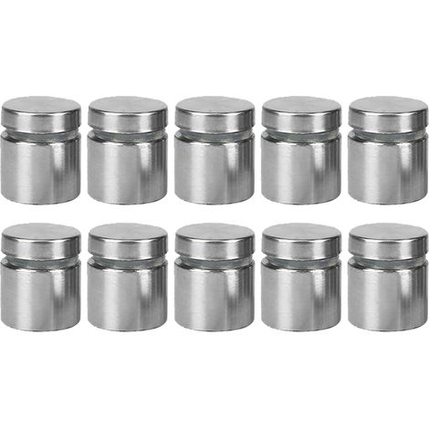 Lot de 10 vis de fixation en acier inoxydable pour panneaux publicitaires en verre, acrylique ou photos, anti-corrosion, anti-rayures, résistantes à la rouille. (1/5)