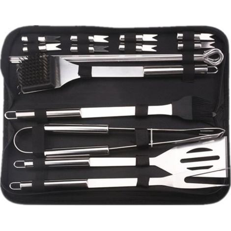 20-teiliges Grillbesteck-Set, Grillbesteck-Set aus Edelstahl, Grillzubehör (1/4)