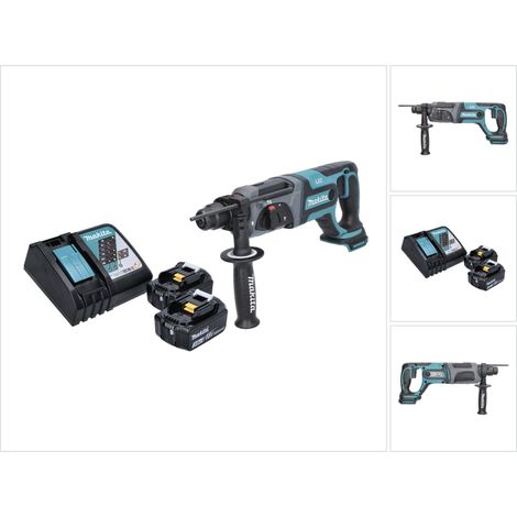 Makita DHR 241 RF Tassellatore a batteria 18V con attacco SDS-Plus + 2x Batterie 3,0 Ah + Caricatore - senza valigetta