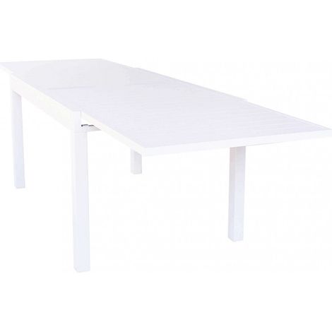 Tavolo Allungabile Hawaii 135/270x90x75 h cm in Alluminio Bianco (1/5)