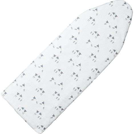 Housse de Planche à Repasser pour Porte 33 x 94 cm, Petite Housse de Planche à Repasser avec 3 Couches de Rembourrage épais réfléchissant la Chaleur avec Fermetures (Mouton Gris) (1/5)