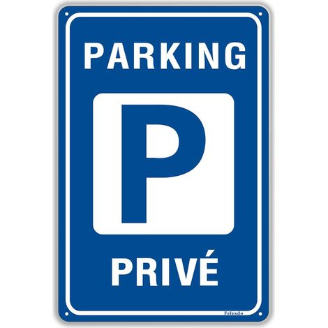 Panneau Parking Privé 30x20cm Aluminium Panneaux d'avertissement de Métallique Imperméable et Résistant aux UV Pour usage extérieur ou intérieur (1/5)