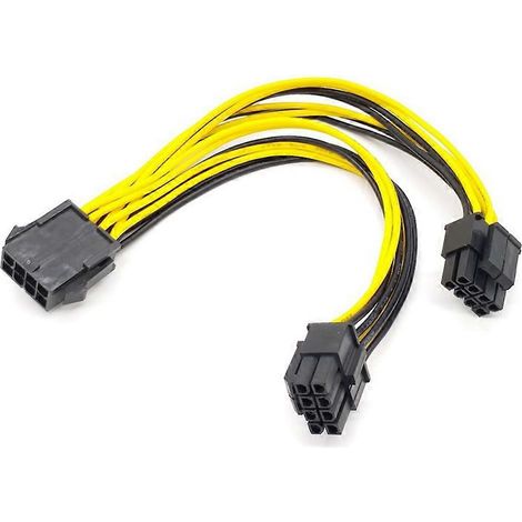 8-poliger CPU-Buchsenanschluss auf dualen 8-poligen (4+4) PCIe-Steckeradapter, Stromkabel (1/5)