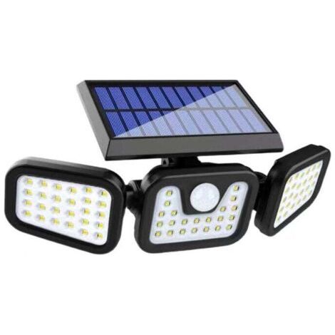 Lumières LED de sécurité solaire, éclairage grand angle avec capteur de mouvement Applique solaire