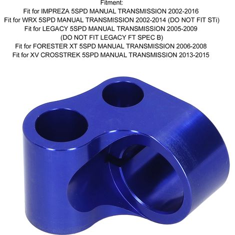 Adaptador de transmisión manual de 5 velocidades para desbrozadora con boquilla base para IMPREZA/WRX/LEGACY/FORESTER XT Azul