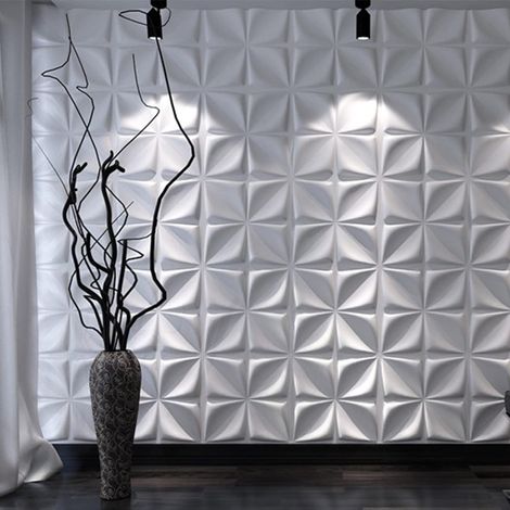 Lot de 20 Panneaux Muraux en PVC Non Auto-Adhésifs, Carreaux Muraux 3D, Papier Peint Ignifuge, Imperméable et Résistant à la Moisissure, 30cm (1/5)