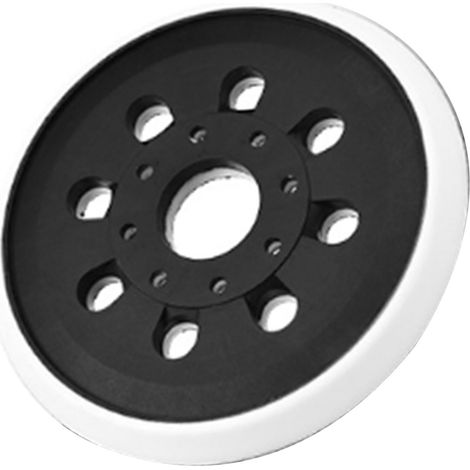 Plateau de ponçage Bosch pour disque de ponçage auto-adhésif 8 trous de 127 mm (5 pouces) avec plateau pneumatique de polissage (1/4)