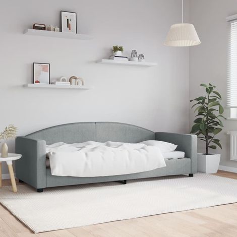 Tagesbett Hellgrau 80x200 cm Stoff (1/5)