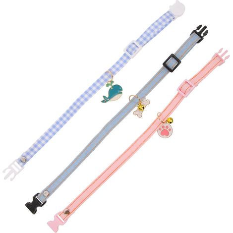 Collar ajustable para gato, collar decorativo para mascotas, juego de 6 piezas para gatitos. (1/5)