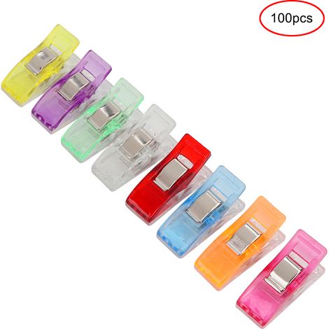 100 Stück/Packung Nähzubehör Clover Wonder Clips Einfassklammern Quilting Stricken Clips Klemmen (1) (1/5)