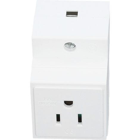 Prise femelle sur rail DIN avec contact de protection et mise à la terre pour tableau de distribution, 110-250V AC, 15A, US (1/5)