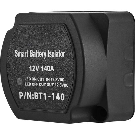 Mophorn Split-Charge-Relais-Kit, 2 m 12 V automatischer Doppelbatterie-Isolator mit 140 A VSR, ideal für Wohnmobil, Marine, Auto, LKW, Caravan, Camper, Yacht, ATV, UTV, Boote