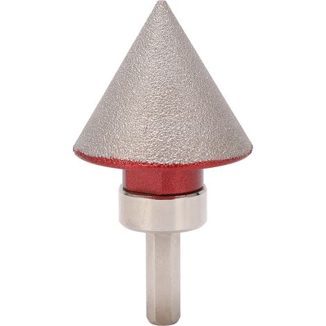 48-mm-Diamant-Fasenfräser mit Adapter, 60°-Winkel, Kegel-Fasenfräser für Marmor und Glas, Zollgewinde 5/8-11 Zoll (1/5)