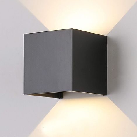 Applique murale LED 12 W moderne 3000 K réglable avec angle de faisceau, étanche IP65, montage en aluminium, applique murale LED pour couloir, salon, chambre à coucher, jardin (blanc chaud faisceau )A (1/4)