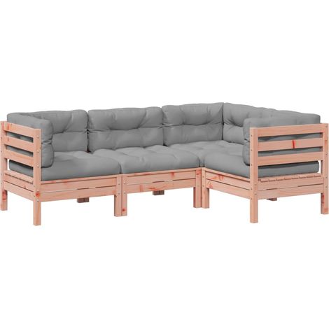 Maison Exclusive - Salon de jardin 4 pcs et coussins bois massif sapin de douglas