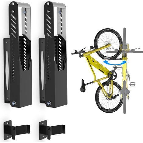 Support Velo Mural Pivotant Extensible Mural Porte Vélo, Porte Velo Mural Pliable Réglable, Aucun Levage Nécessaire. économiseur d'espace, Support Vertical de Vélo Pratique pour Maison Garage(2PCS) (1/5)
