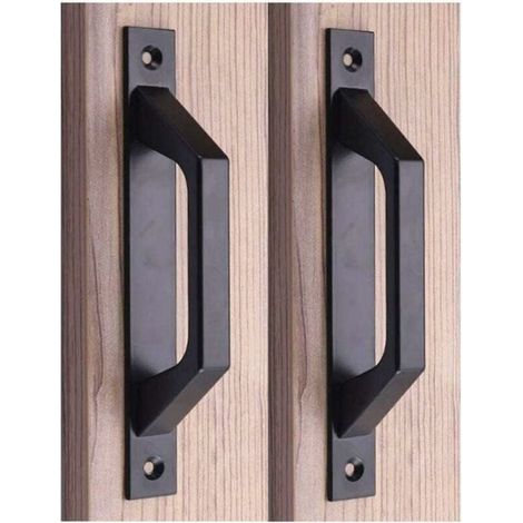 Piece 200 mm black door handles drilling set hinged door handles sliding door handles aluminum YMYNY (1/4)