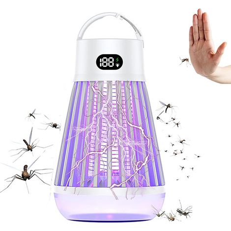 Lampe UV Anti Insectes Multifonction – Double Usage (Suspendue/Table), Portable, Étanche pour Chambre/Camping (1/5)