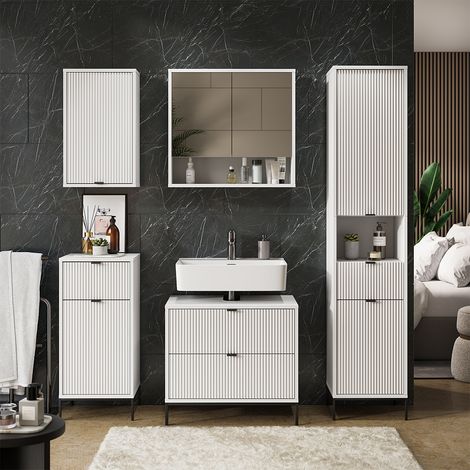 Meubles bain Eliza, Blanc, 5 pièces, Vicco (1/5)