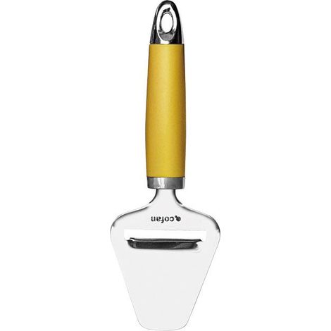 COFAN pala de cortar queso amarillo modelo sena 22 cm , Paleta corta quesos modelo Sena. Está fabricado en acero inoxidable 430 con cromo TPR y mango ergonómico en ABS color amaril
