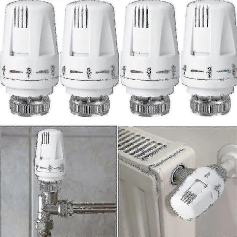 4x Thermostat-Heizkörperregler, Thermostat-Heizventil M30 x 1,5 Hao (1/5)