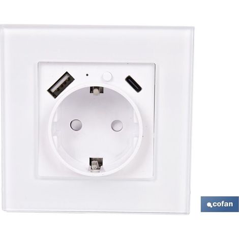 Base de prise avec port USB et WiFi de type C (1/4)