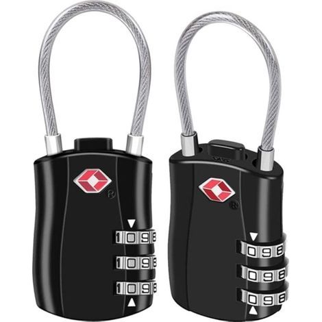Cadenas de sécurité en alliage de zinc, cadenas de voyage à combinaison à 3 chiffres pour valises, sacs à dos, lot de 2