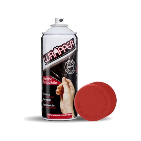 Wrapper, pellicola spray rimovibile, 400 ml - Rosso fuoco - Ral 3000 (1/2)