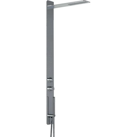 Colonna doccia 011 ad incasso acciaio inox lucida 3 funzioni 2 bocchette idro lombari p50xl12xh140 (1/5)