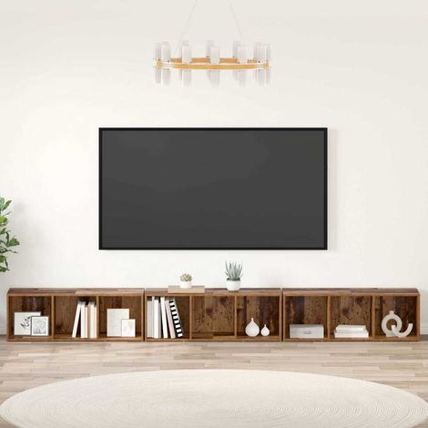 TV-Schrankset 3 pcs Altholz 37 x 35 x 107 cm Holzwerkstoff