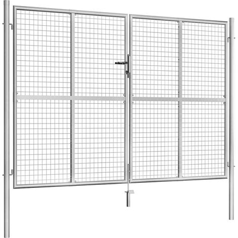 Maison Exclusive - Cancello da Giardino in Acciaio Zincato 300x175 cm Argento