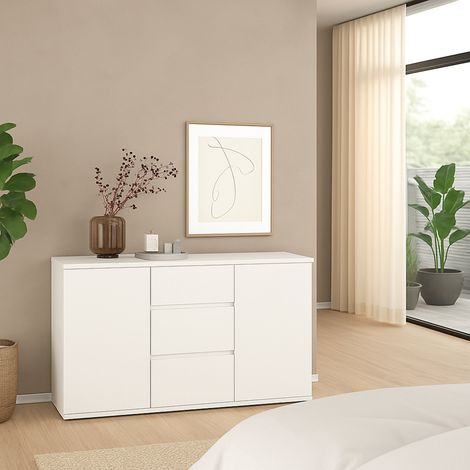 Cómoda Zumpano, Alacena 2 Estantes, 40x119.45x83.7h cm Blanco (1/5)