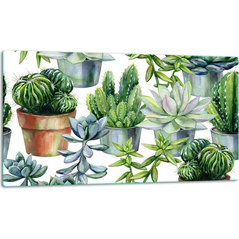 Planche à découper en verre 52x30 cactus (1/5)