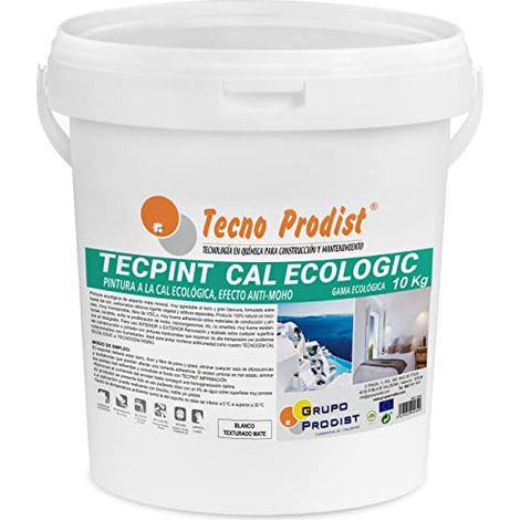 Tecno Prodist Tecpint Cal Ecologic - Pintura ecológica a la cal exterior e interior al agua - Blanco