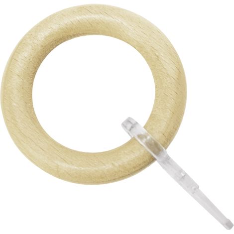 Gardinia Holz-Gardinenringe Shorty für Ø 25 mm Buche 10-er Pack (1/2)