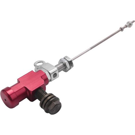 6X Pompa idraulica per frizione e freno moto M10X1.25mm Asta freno Cilindro Alluminio Rosso (1/2)