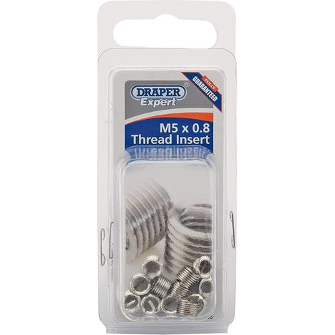 Draper M5x0.8 Metric Thread Insert Refills – Pack of 21706 for Repair and Maintenance (1/5)