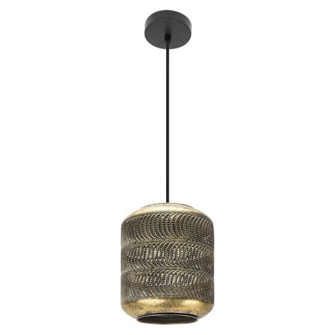 Colgante Vizela Neg/oro Envejecido 1xe27 Regx21x21 Cm
