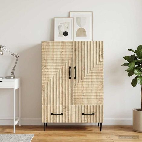 Aparador Roble Sonoma 66 x 34,5 x 95 cm Madera de Ingeniería (1/4)